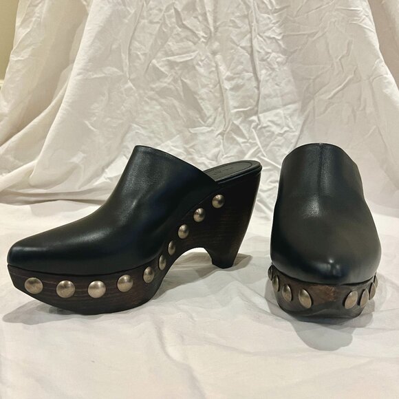 Alaia Le Sabot Black Studded Leather Clogs / Mules EU 40 US 10 - Picture 1 of 14